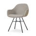 Noa-Mae eetkamerstoel warm grijs - zwart onderstel