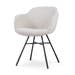 Noa-Mare eetkamerstoel bouclé beige - zwart onderstel