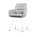 Noa-Mia eetkamerstoel grijs - wit onderstel