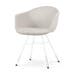Noa-Otis eetkamerstoel beige - wit onderstel