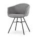 Noa-Otis eetkamerstoel donkergrijs - zwart onderstel