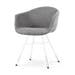 Noa-Otis eetkamerstoel donkergrijs - wit onderstel