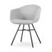 Noa-Otis eetkamerstoel lichtgrijs - zwart onderstel
