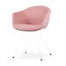 Noa-Otis eetkamerstoel zacht roze - wit onderstel