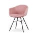 Noa-Otis eetkamerstoel zacht roze - zwart onderstel