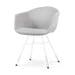 Noa-Otis eetkamerstoel lichtgrijs - wit onderstel