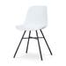 Noa-Pip eetkamerstoel wit - zwart onderstel