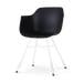Noa-Puk eetkamerstoel zwart - wit onderstel