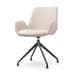 Nola-Eef draaibare eetkamerstoel beige - zwart onderstel