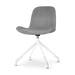 Nola-Fé draaibare eetkamerstoel velvet grijs - wit onderstel