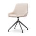 Nola-Isa draaibare eetkamerstoel beige - zwart onderstel