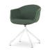 Nola-Otis draaibare eetkamerstoel donkergroen - wit onderstel