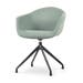 Nola-Otis draaibare eetkamerstoel zacht groen - zwart onderstel