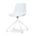 Nola-Pip draaibare eetkamerstoel wit - wit onderstel