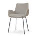 Nora-Eef eetkamerstoel warm grijs - zwart onderstel
