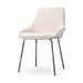 Nora-Isa eetkamerstoel bouclé beige - zwart onderstel