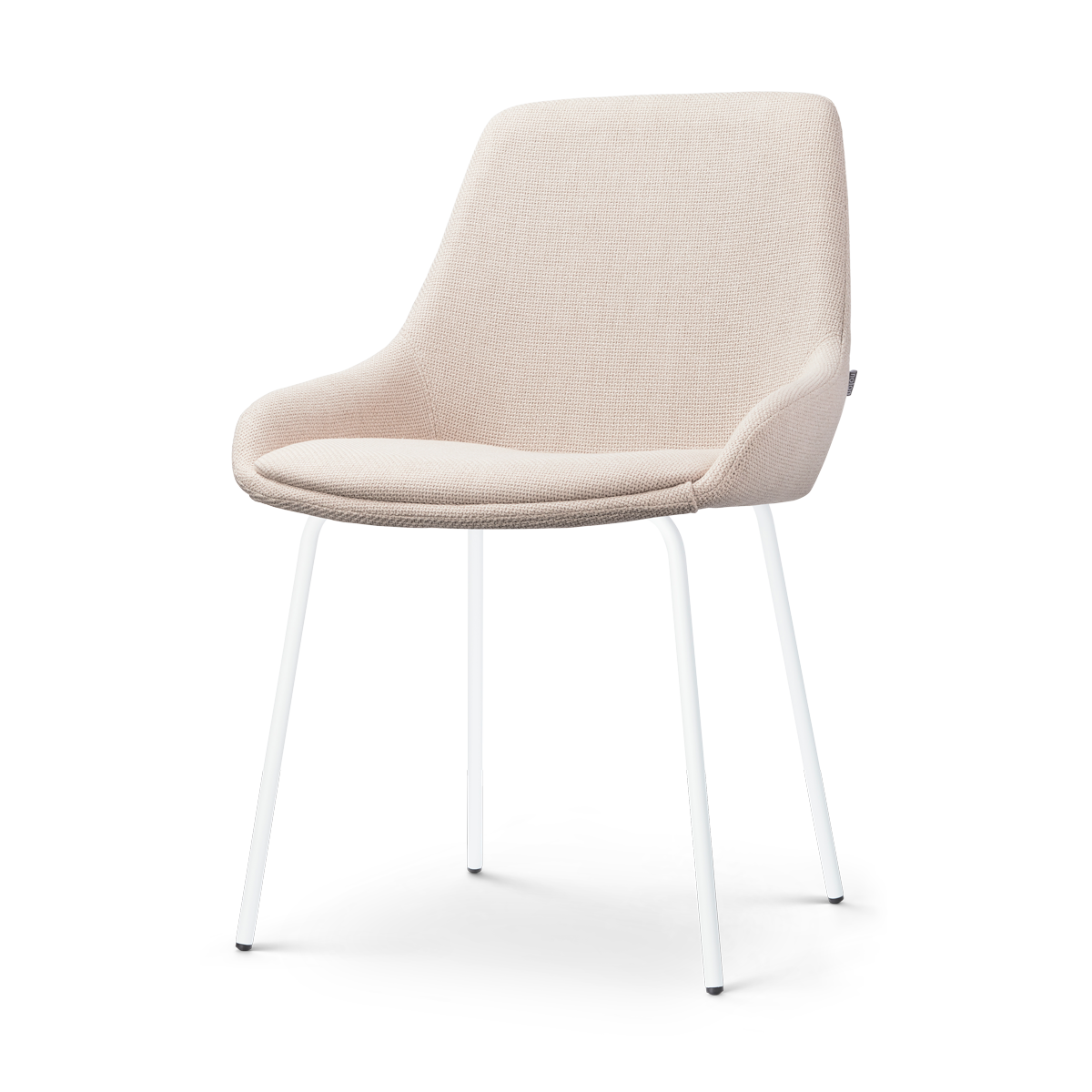 Nora-Isa eetkamerstoel beige - wit onderstel