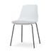 Nora-Liv eetkamerstoel wit met lichtgrijs zitkussen - zwart onderstel