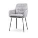 Nora-Mia eetkamerstoel grijs - zwart onderstel