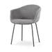 Nora-Otis eetkamerstoel donkergrijs - zwart onderstel