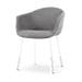 Nora-Otis eetkamerstoel donkergrijs - wit onderstel