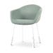 Nora-Otis eetkamerstoel zacht groen - wit onderstel