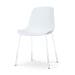 Nora-Pip eetkamerstoel wit - wit onderstel