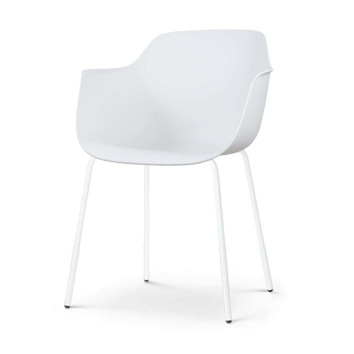 Nora-Puk eetkamerstoel wit - wit onderstel