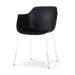Nora-Puk eetkamerstoel zwart - wit onderstel