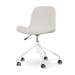 Nout-Fé bureaustoel rib creme - wit onderstel