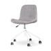Nout-Fé bureaustoel rib warm grijs - wit onderstel