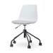 Nout-Liv bureaustoel wit met lichtgrijs zitkussen - zwart onderstel