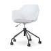 Nout-Liz bureaustoel wit met lichtgrijs zitkussen - zwart onderstel