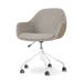Nout-Mae bureaustoel warm grijs - wit onderstel