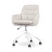 Nout-Mia bureaustoel beige - wit onderstel