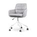 Nout-Mia bureaustoel grijs - wit onderstel