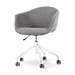 Nout-Otis bureaustoel donkergrijs - wit onderstel