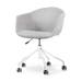 Nout-Otis bureaustoel lichtgrijs - wit onderstel