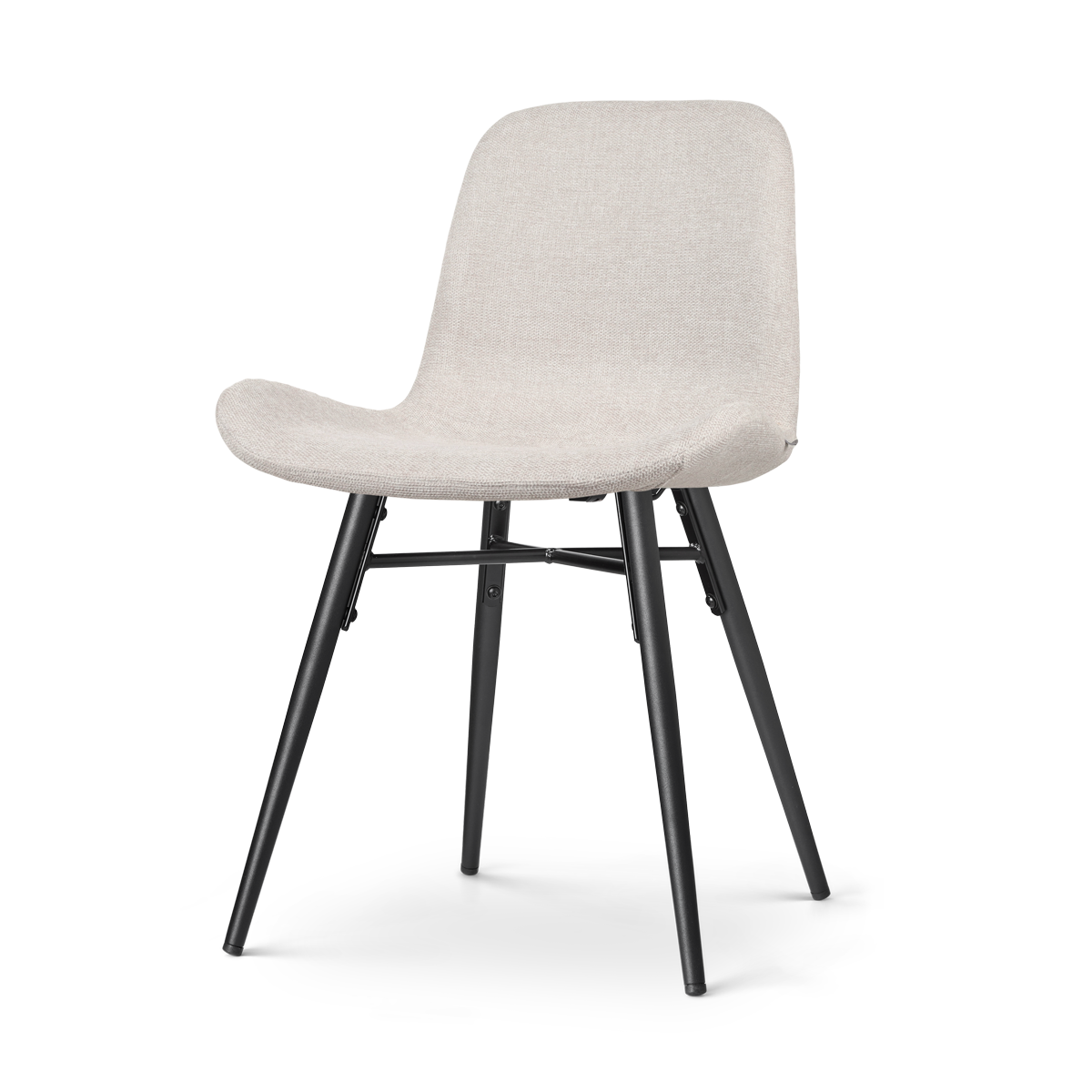 Nova-Fé eetkamerstoel beige - zwart onderstel