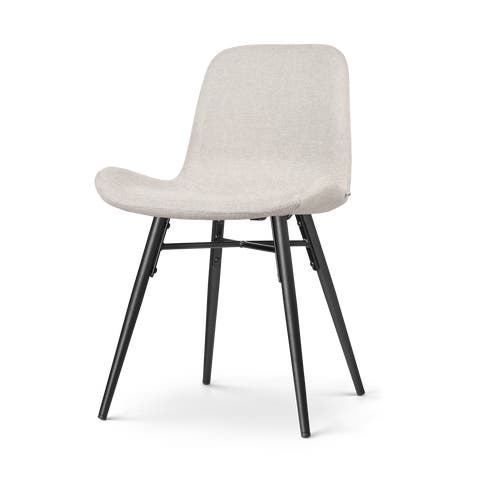 Nova-Fé eetkamerstoel beige - zwart onderstel