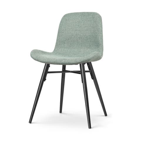 Nova-Fé eetkamerstoel zacht groen - zwart onderstel