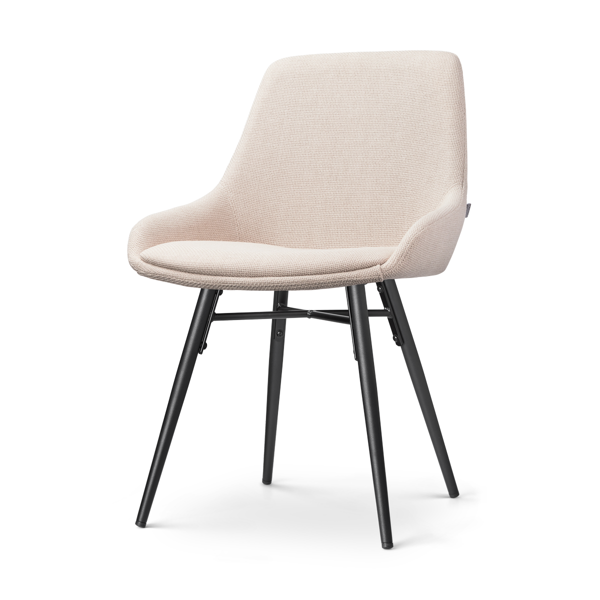 Nova-Isa eetkamerstoel beige - zwart onderstel