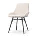 Nova-Isa eetkamerstoel bouclé beige - zwart onderstel