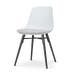 Nova-Liv eetkamerstoel wit met lichtgrijs zitkussen - zwart onderstel
