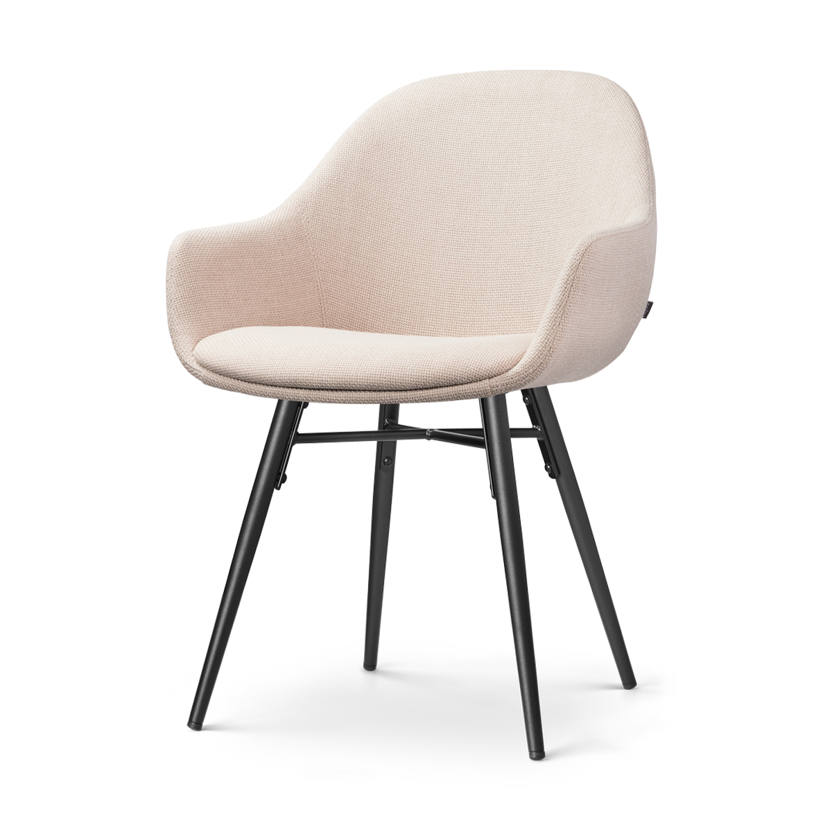 Nova-Mae eetkamerstoel beige - zwart onderstel