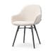 Nova-Mae eetkamerstoel bouclé beige - zwart onderstel