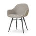 Nova-Mae eetkamerstoel warm grijs - zwart onderstel