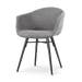 Nova-Otis eetkamerstoel donkergrijs - zwart onderstel