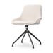 Nola-Isa draaibare eetkamerstoel bouclé beige - zwart onderstel