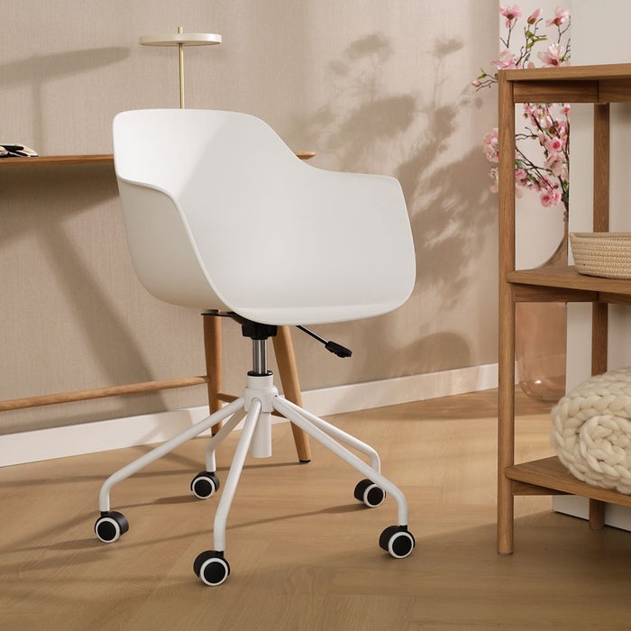 Nout-Puk bureaustoel wit - wit onderstel 